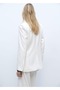 Straight Cut Button Blazer Jacket - 4