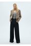 Straight Cut Micro Houndstooth Blazer Jacket - 2