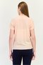 Women Sportswear Fit Short Sleeves Training T-shirt, Peach - 3