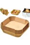 YU WELL Air Fryer Disposable Parchment Liners, Square 20cm - 50pcs