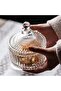 Tent Shaped Crystal Glass Dish with Lid - 3