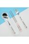 Portable Stainless Steel Cat Utensil Set, 3 Pack Reusable Travel Cutlery with Case - 3
