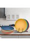 8 Pack Kitchen Wheat Straw Dinnerware Set, Unbreakable Plastic Plates Reusable, Suitable for Kitchen, Camping, Salad (9.1 Inch) - 7