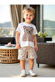 Kids 2pcs Graphic Print Short Sleeve T-Shirt and Shorts - 3