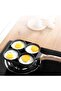 Kitchen Nonstick Frying Pans 4 Hole Omelet Pan For Burger Eggs Ham Pancake Maker Wooden Handl - 7
