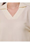 Textured Polo Neck Short Sleeve T-Shirt - 4