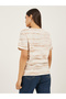 Textured Notch Neck Regular Fit T-Shirt - 5