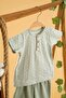 Baby Kids Blue-Green Cotton 2-Piece Set First Ben Trend Fashion Bottom Top Set - 2