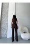 Women's Top and Bottom Set Stylish Button Detail Premium Vest Pants Two-Piece Suit - 8