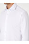White Slim Fit Long Sleeve Dobby Shirt 50307108-Vr013 - 7