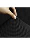 High Stretch 2 Seater Sofa Cover 140-175cm Size Black - 3