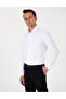 White Slim Fit Long Sleeve Dobby Shirt 50307108-Vr013 - 3