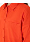 Pomegranate Flower Oversize Linen Blended Long Sleeve Shirt 50313128-Vr039 - 7