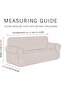 High Stretch 4 Seater Sofa Cover 230-300cm Size Brown - 2