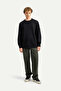 Siyah Unisex Basic Relax Sweatshirt | (Ruden - Tar) - 5