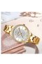 9084 Original Brand Stainless Steel Band Wrist Watch For Women With Box ( Gold White )
