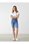 Lcw Jeans Indigo Bermuda Fit Women's Jean Shorts