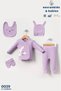 Baby Girl Organic 5-Piece Hospital Discharge Set - Purple - 3