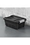 Latch Closure Rectangular Stacker Storage Tote 4 Gal - 6