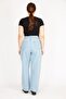 Women's Blue Large Size 5 Pockets Lycra Free Jeans 65n36039 - 6