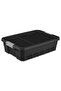 Latch Closure Rectangular Stacker Storage Tote 10 Gal