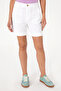 Women's White Woven Shorts 50309125 -Vr013 - 3