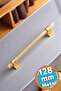Furniture Drawer Kitchen Cabinet Cupboard Handles Handle Gold Gold Metal Handle 128 mm Serrated Pattern