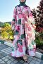 Gardenia Patterned Summer Dress – Pink - 2