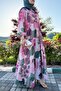 Gardenia Patterned Summer Dress – Pink - 3