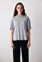 Verla T-Shirt with Grey Shoulder Accessories - Saude Collection