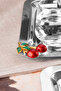 6-Piece Luxury Cherry Silver Square Accessories Stainless Steel Coffee, Tea, Decorative Presentation Serving Tray - 3