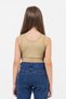 Thick Strap Stretch Cotton Comfortable Athlete Crop Tank Top Girls' Body Suitable for Daily Use - 2