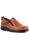 - Tan Leather Vintage Detailed High Sole Casual Shoes 101-2851-75400 - 2