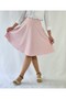 Dusty Pink Six Piece Knee Length Woven A-Line Skirt