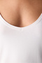 White V Neck Cami Tank Top - Pure Algodon - 5