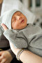 Ribbed and Bottom Tie Baby Bodysuit and Beanie Set 100% Cotton - Easy Bottom Opening Design - 8