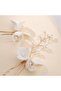 Lanthe Handmade Leaf and Flower Detailed Promise Engagement Wedding Wedding Elegant Bridal Hair Accessory - 4