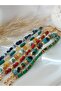 Blue - Navy Blue Lapis Lazuli Stone Color Special Design Natural Stone Porcelain Bead Bracelet - 7
