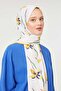 Golden Yellow Floral Printed Mono Crepe Shawl - 2