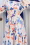 Patterned Hijab Dress Cobalt Blue 557 - 3