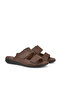 , Men's Genuine Leather Comfort Slippers 1511052Z0315 Brown - 2