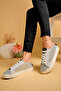 Women's Genuine Leather Inner Lined Glitter Sneaker Sports Shoes - 3