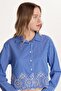 Women's Slim Fit Slim Fit Patterned Long Sleeve Classic Collar Shirt - 2