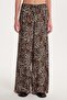 Women's Slim Fit Slim Fit Elastic Waist Tie Leopard Patterned Trousers