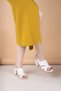Genuine Leather Women's Daily Classic Heeled Shoes Sandals Dd9748 - 2