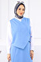 Indigo Single Pocket Vest Skirt Suit - 4