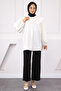 Ecru Baby Collar Balloon Sleeve Shirt - 3