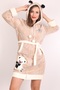 Women's Hooded Embroidered Zip-Up Short Robe