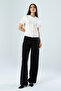 White Pocket Detailed Jacket Look Wrapped Cardigan - 7