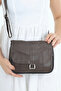 Medium Size Women's Leather Shoulder and Messenger Bag / Casual Brown Leather Bag - 6